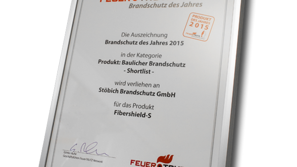 FeuerTRUTZ fire protection of the year - shortlist - 2015